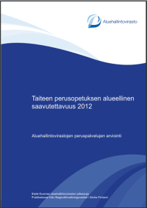 Taiteen perusopetuksen alueellinen saavutettavuus 2012
